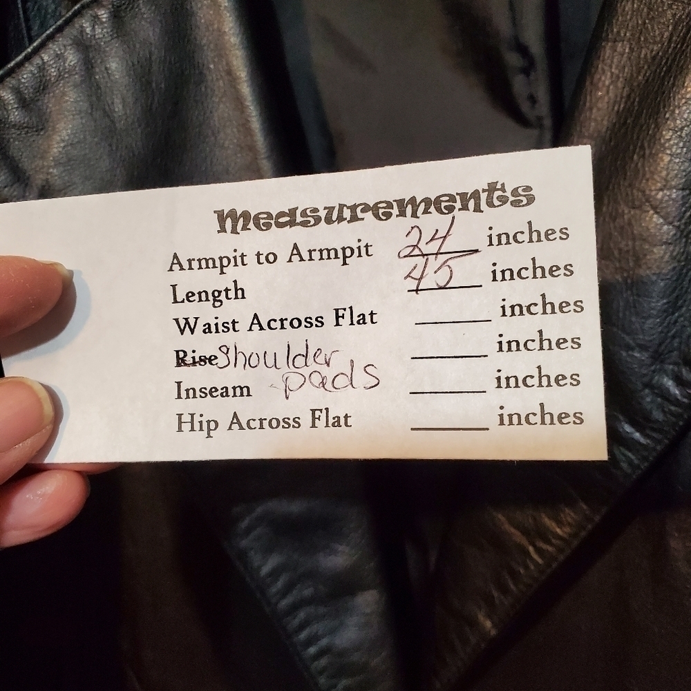 VINTAGE 80s LEATHER PELLE BLACK TRENCH COAT - Picture 11 of 11